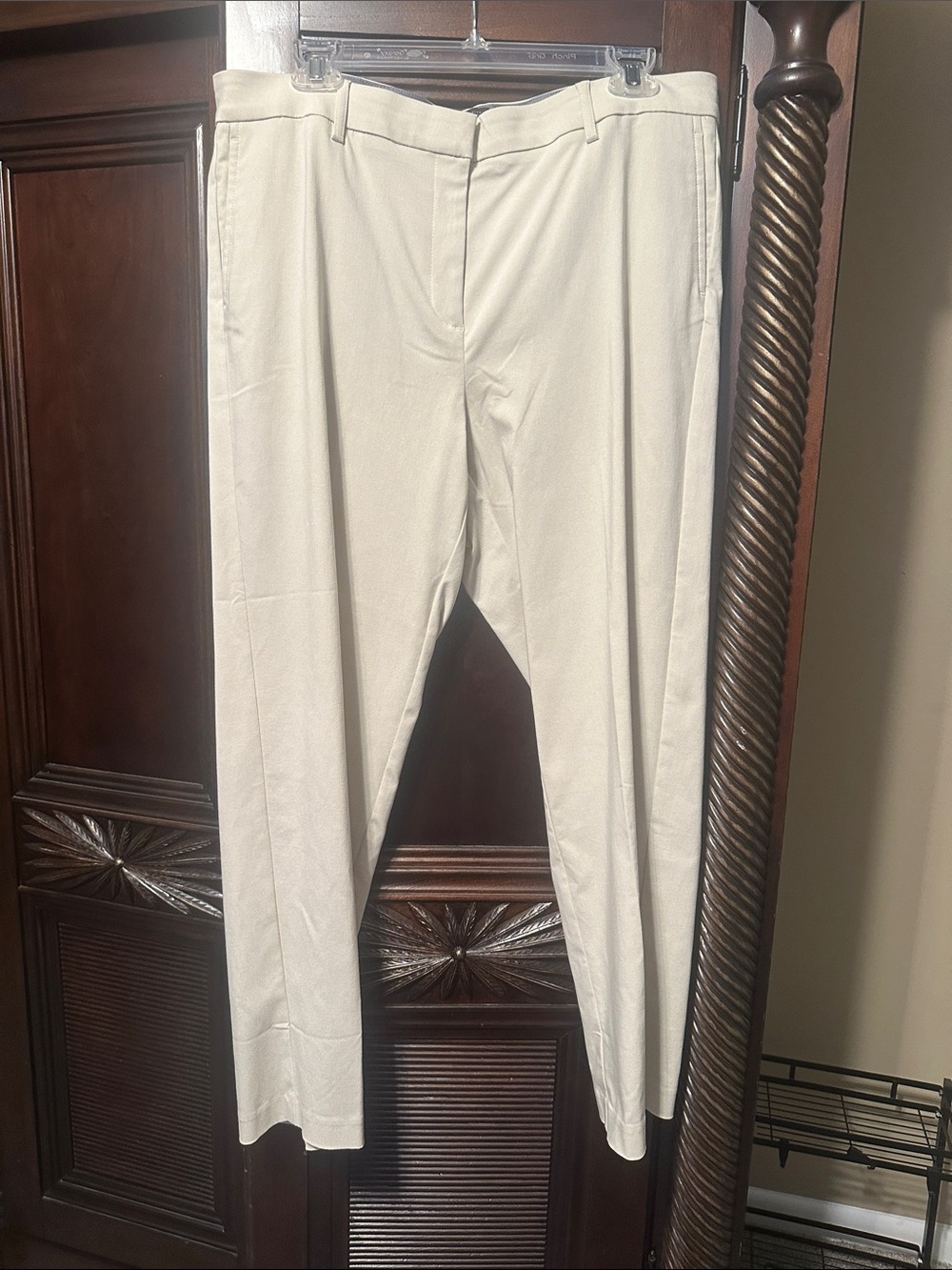 J. Jill Men's Cream Dress Pants - Tailored Straight Leg